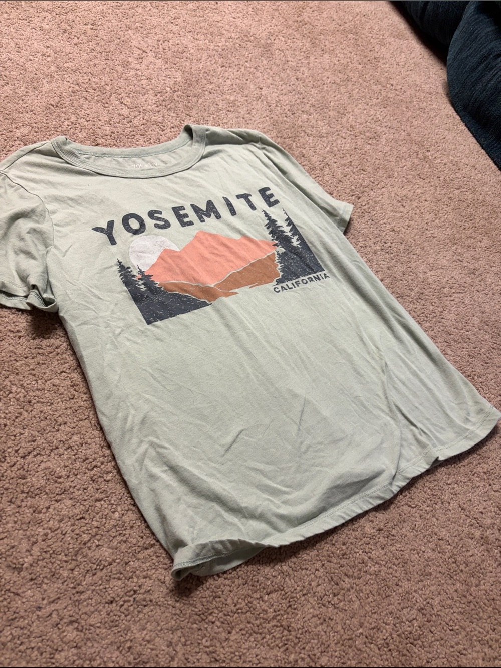 Zoe + Liv Light Sage Green Crewneck Tee